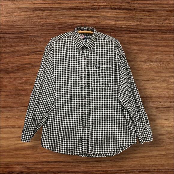 Chaps Ralph Lauren Men’s Plaid Flannel Size XL. Green White. Checked. - Picture 1 of 7